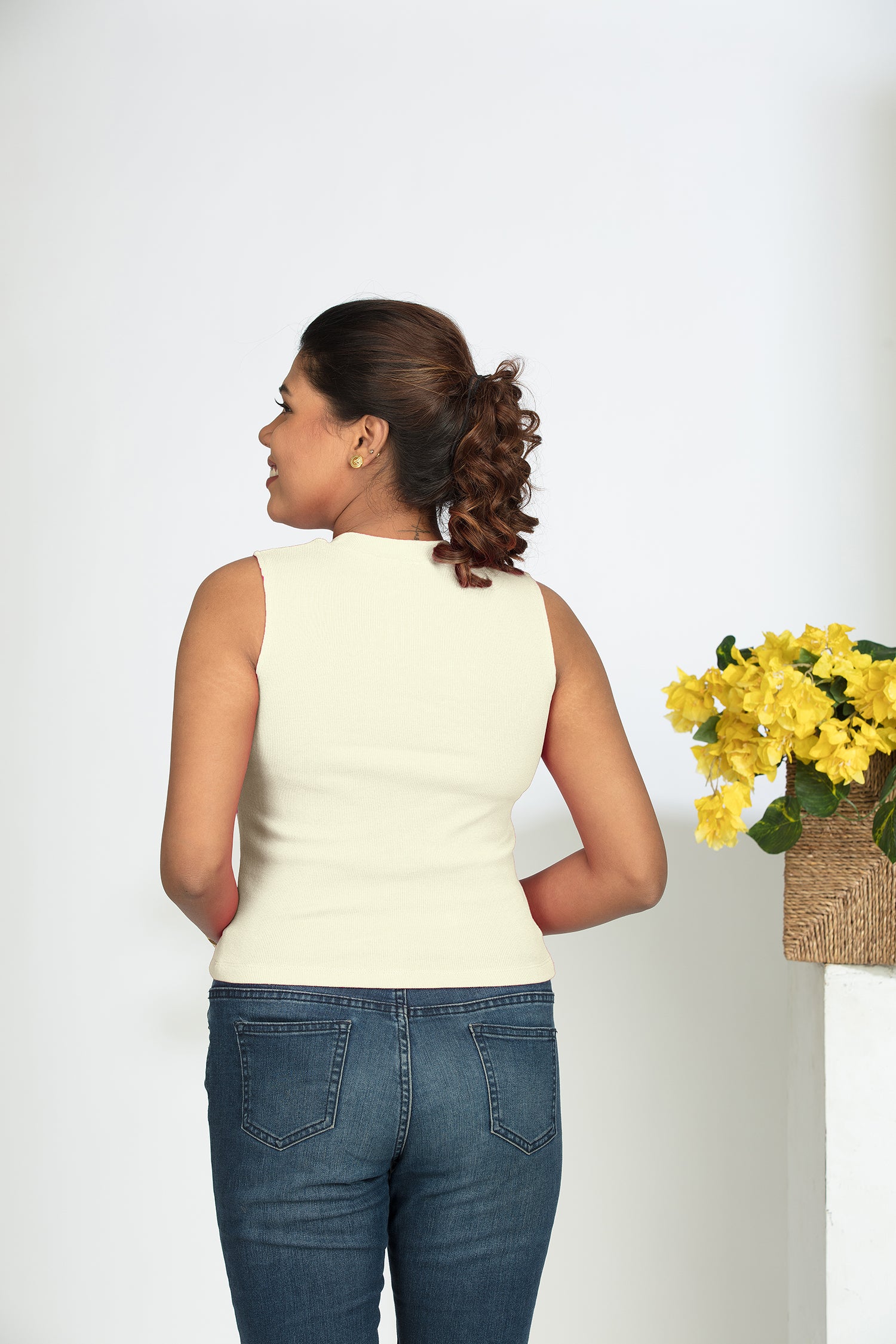 Crop Tops - Sleeveless & Closed neck