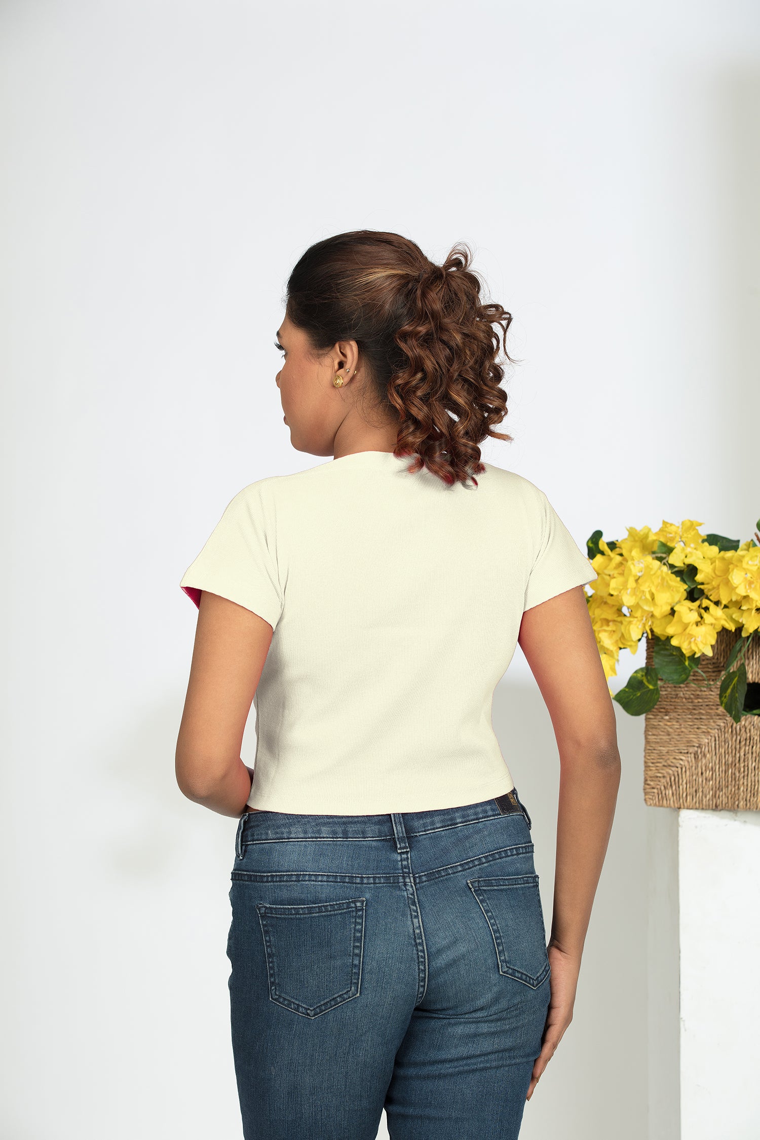 Crop Tops Boat neck & cap sleeves Habbada Fashions