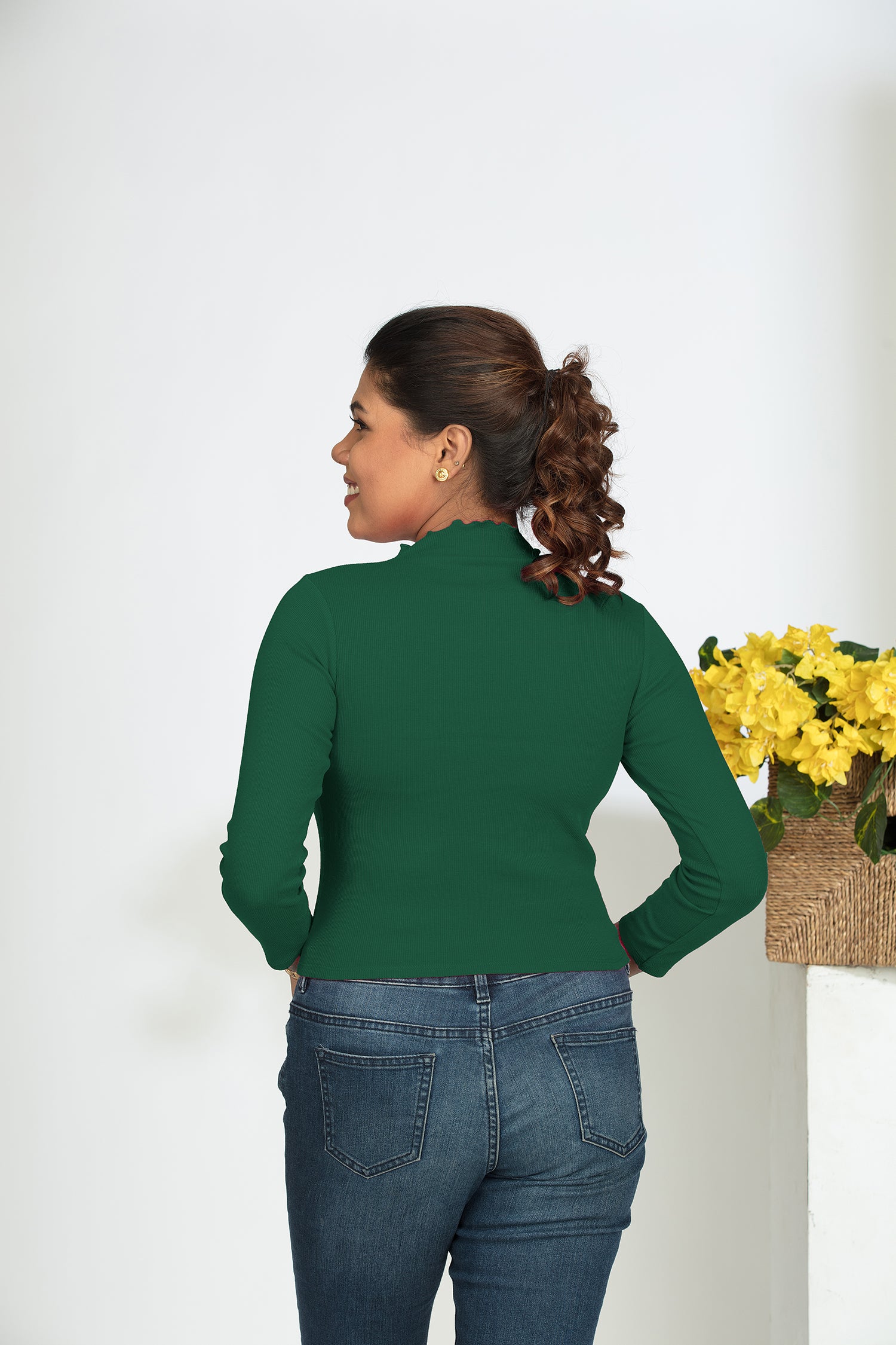 Crop Tops - Long Sleeves & Ruffle neck