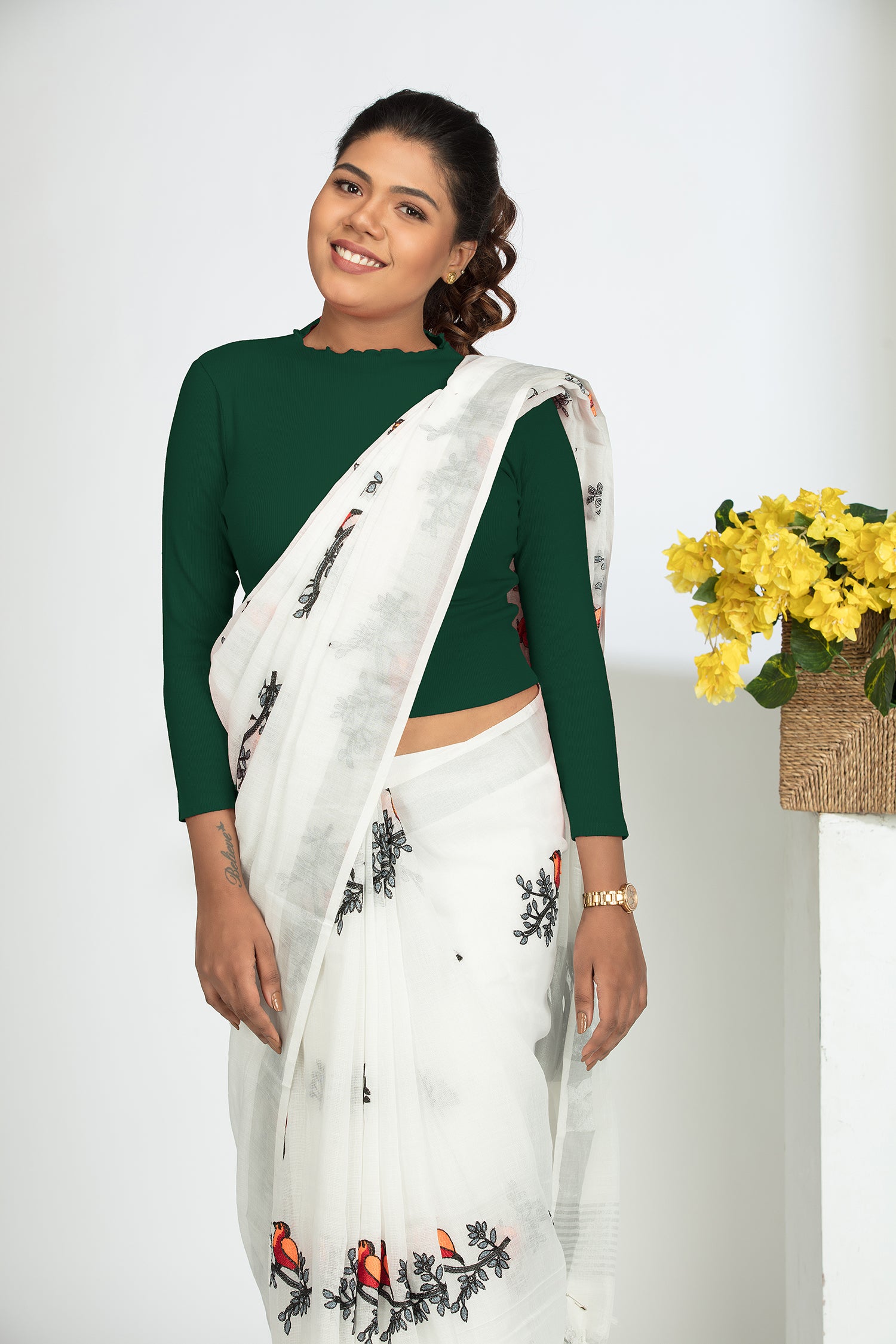 Crop Tops - Long Sleeves & Ruffle neck